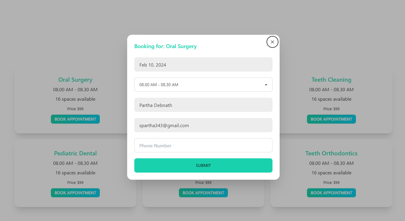A client will be able to go through all the available services and book an appointment for himself easily.